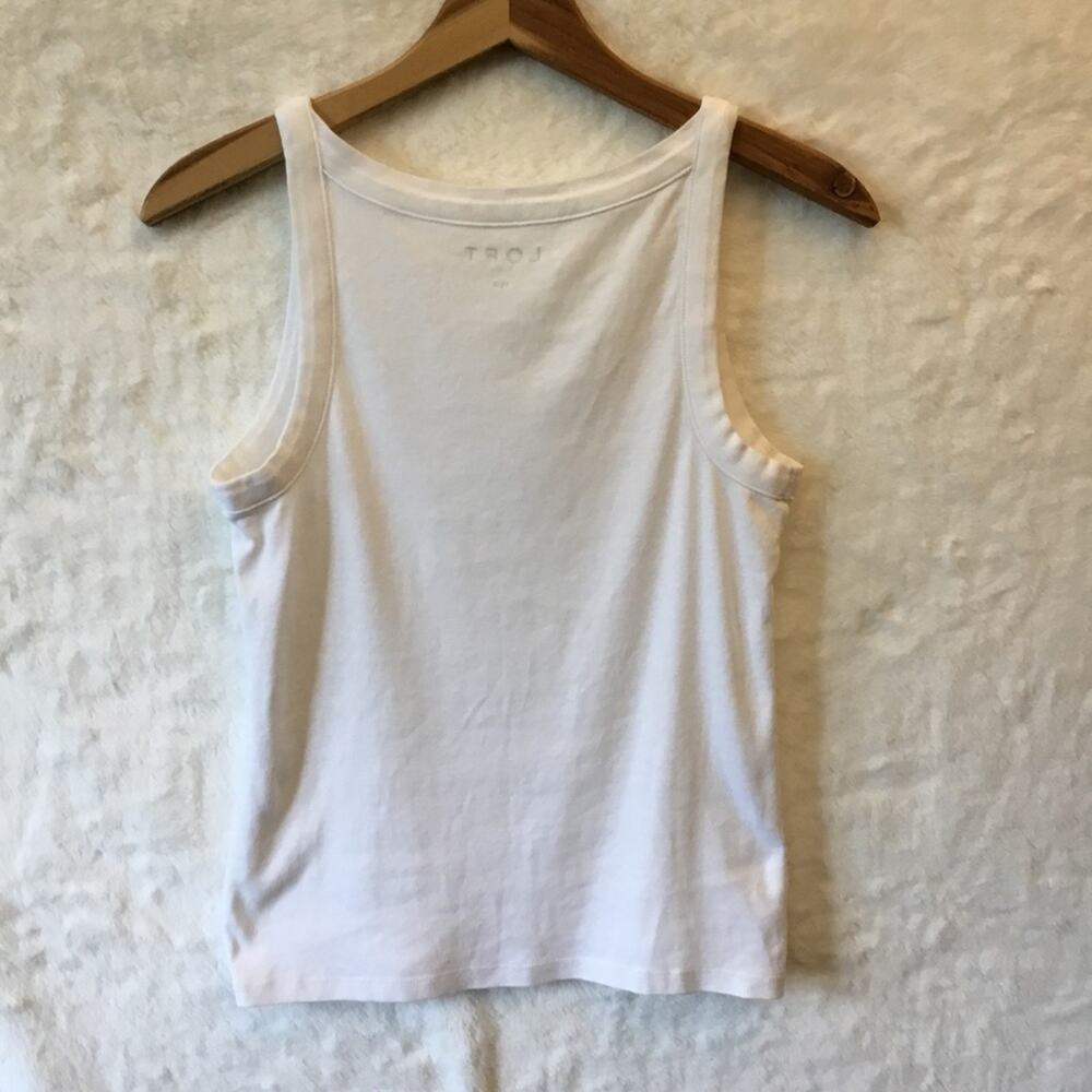 Loft White Classic Rib Tank Top - Picture 5 of 7